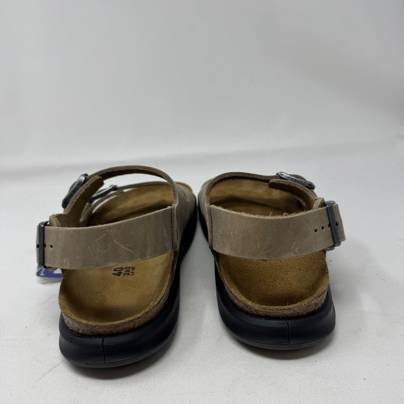 Birkenstock Milano Sandal Taupe Leather Two Strap Buckle Comfort Women 40 NWT - Picture 5 of 9